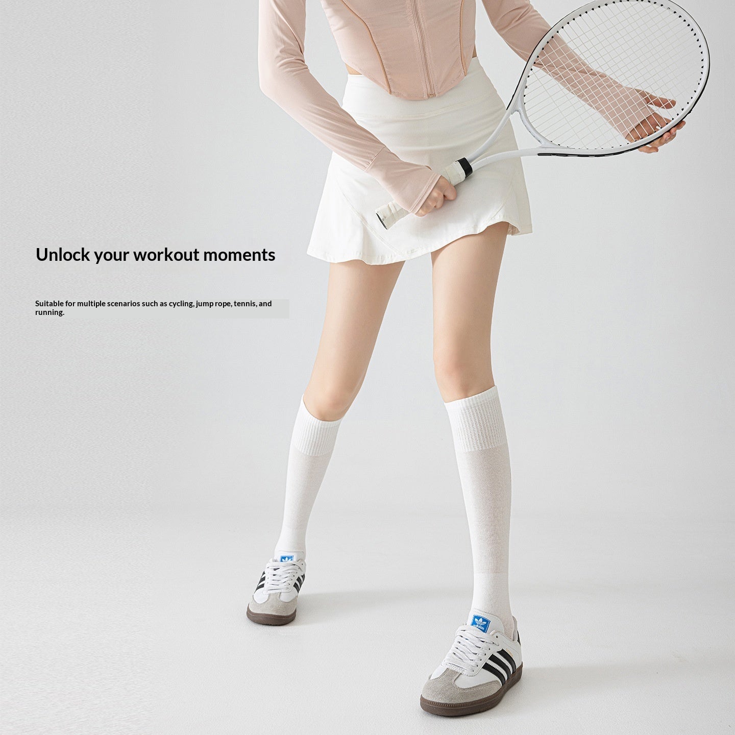 Chaussettes sport ultra minces légèrement compressives
