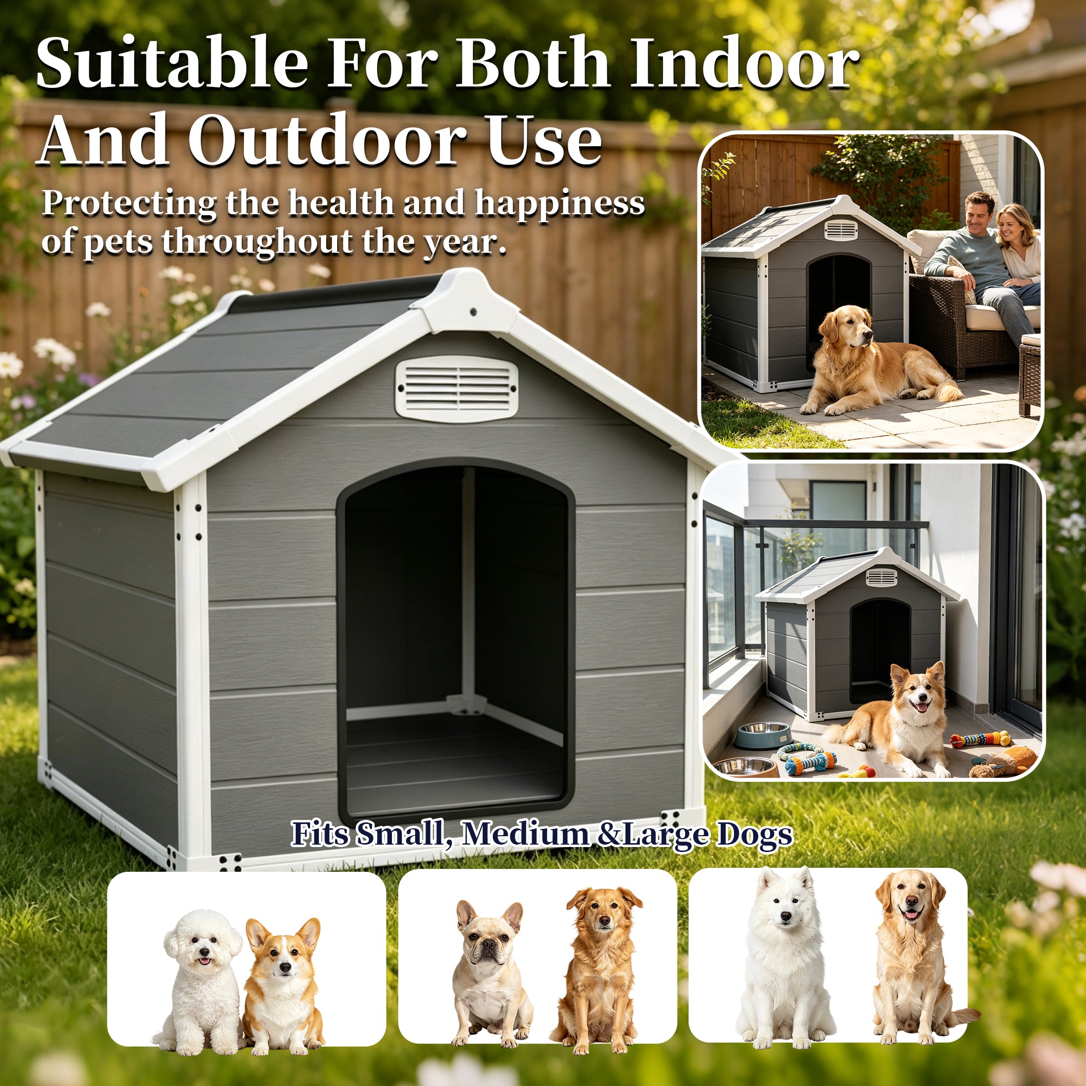 50.5" Grande maison de chiens pour grandes races