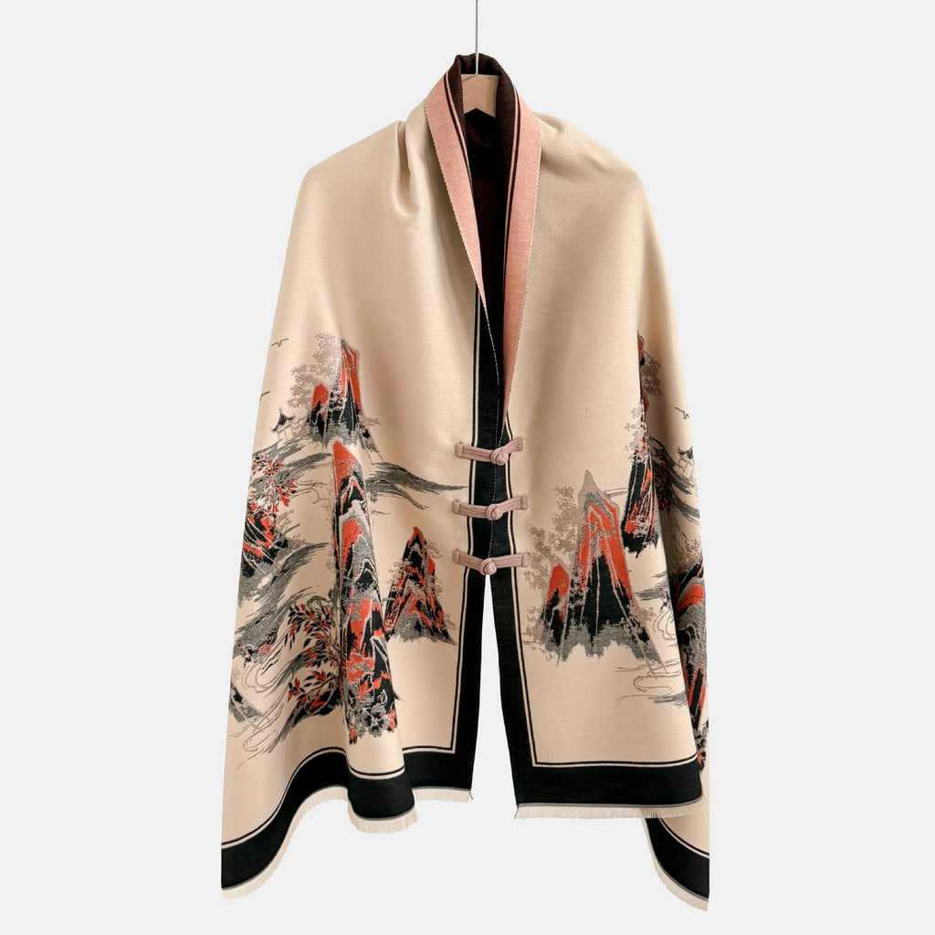 Vêtements de dessus de noeud vintage Jacquard Châl