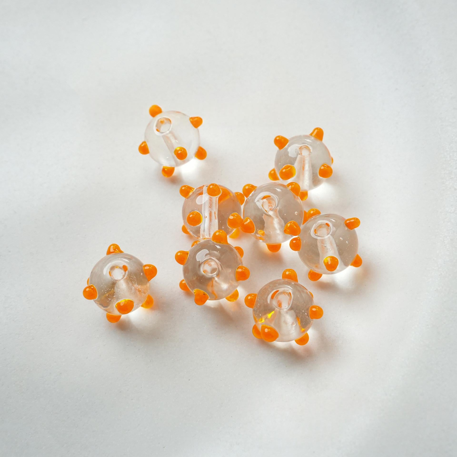 Perles en verre transparent à point de Polka pour les métiers de perles bricolage