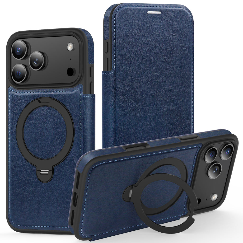 Magnetic Bracket Protection Mobile Phone Shell Flip Leather Case