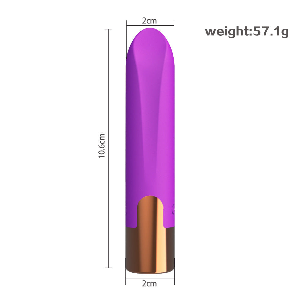 Massage personnel en silicone rechargeable avec 10 modes de vibration et charge magnétique USB