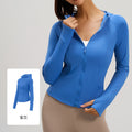 Juyitang printemps femmes à capuche Fitness femmes sport veste de yoga avec pocke