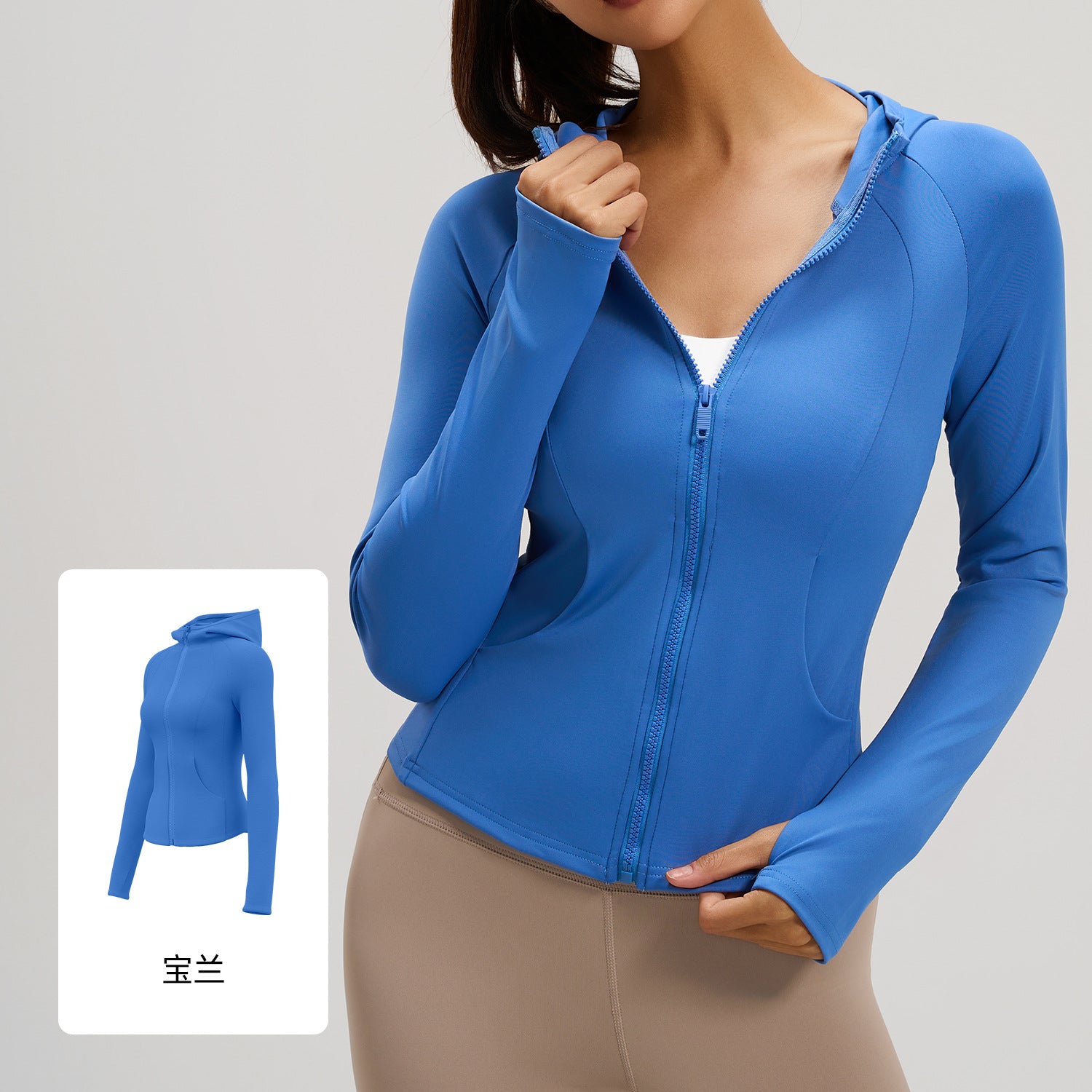 Juyitang printemps femmes à capuche Fitness femmes sport veste de yoga avec pocke