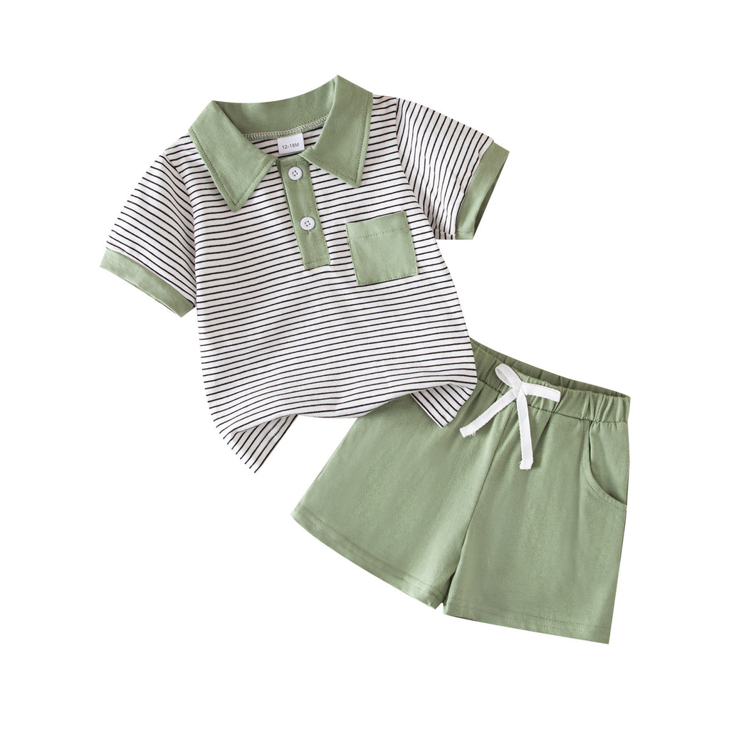 Top et shorts rayés pour garçons