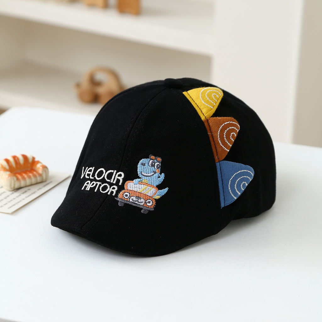 Chapeau brodé de dessin animé multi-lettres avec oreilles réglables