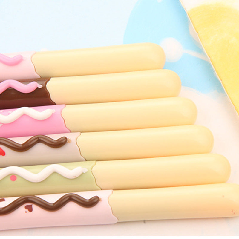 Stylo de fontaine noir en plastique réaliste Biscuit