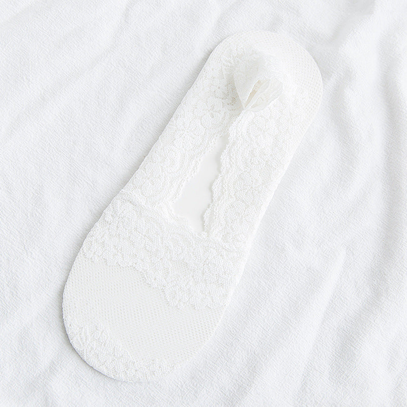 Femmes Dentelle mince Chaussettes absorbant la sueur invisible