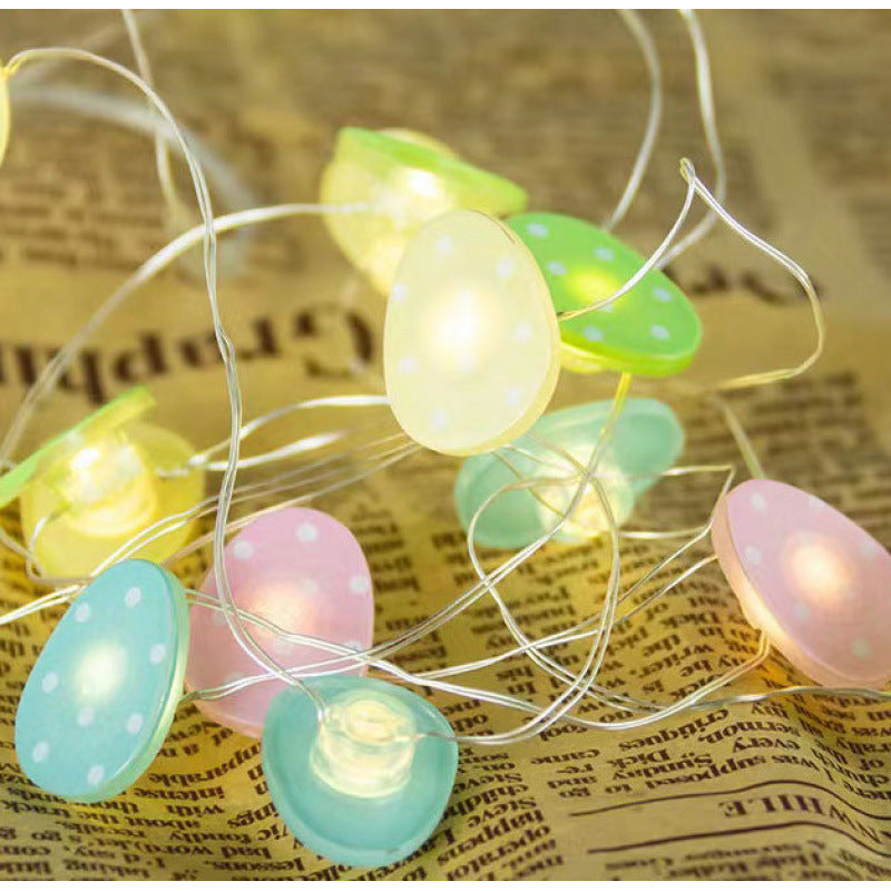 Lapin Carotte Chick et Oeuf de Pâques Lampes de fil de cuivre alimentées par batterie pour la décoration de Pâques