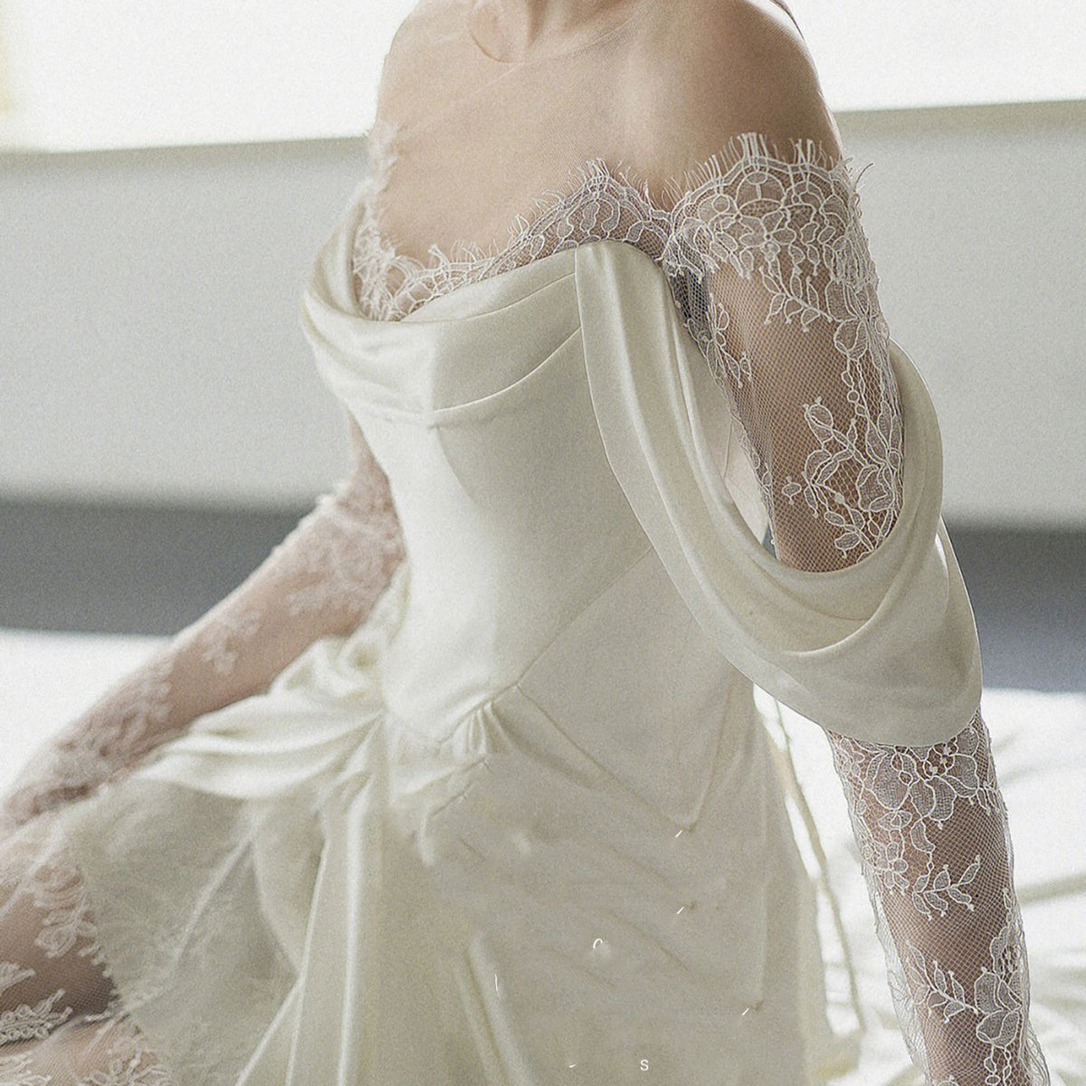 Gauze Robe Mariée Française