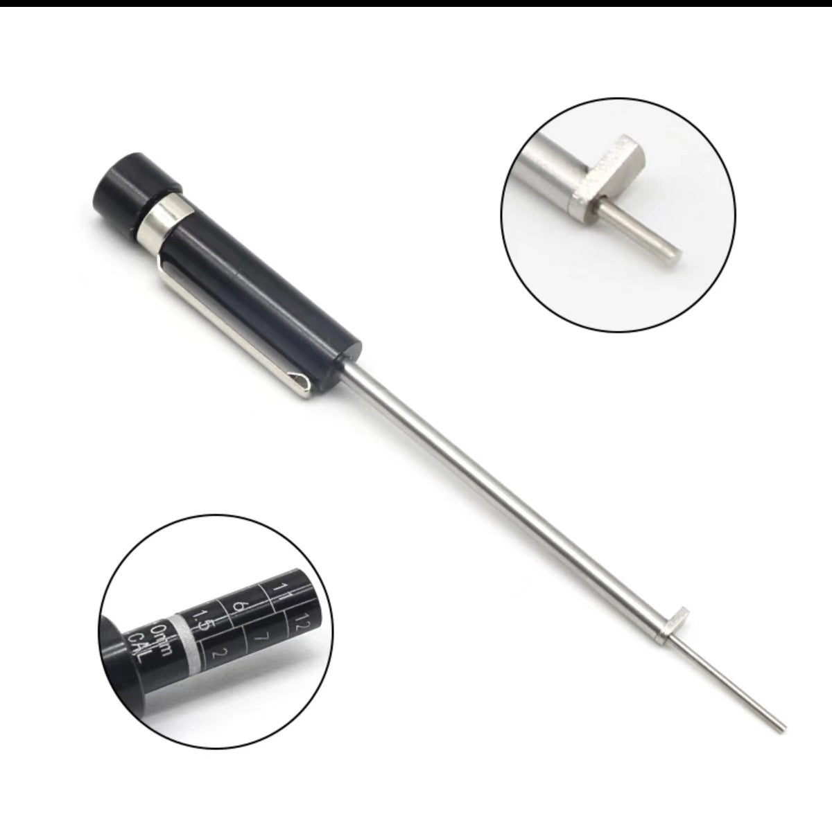 Essai du stylo d'inspection et du tampon de frein à l'échelle de jauge de disque de frein non amovible