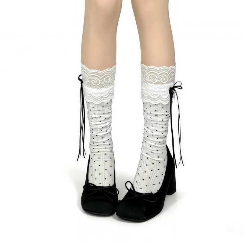 French Ballet Style Lace Ankle Socks