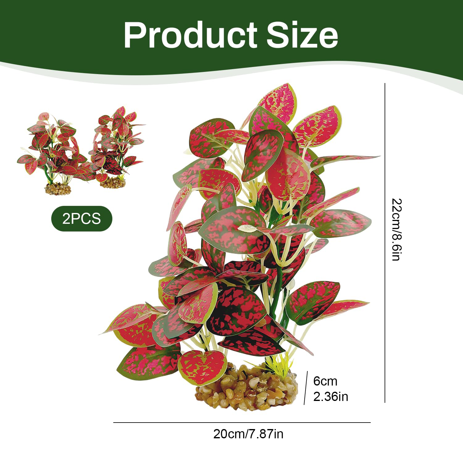 Aquarium en soie Plants 2-Pack