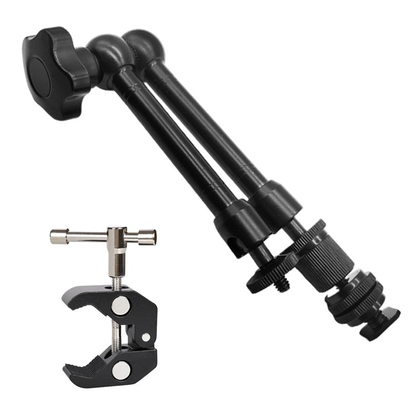 2X bras magique Super pince de crabe pour caméra moniteur LED lumières de remplissage vidéo