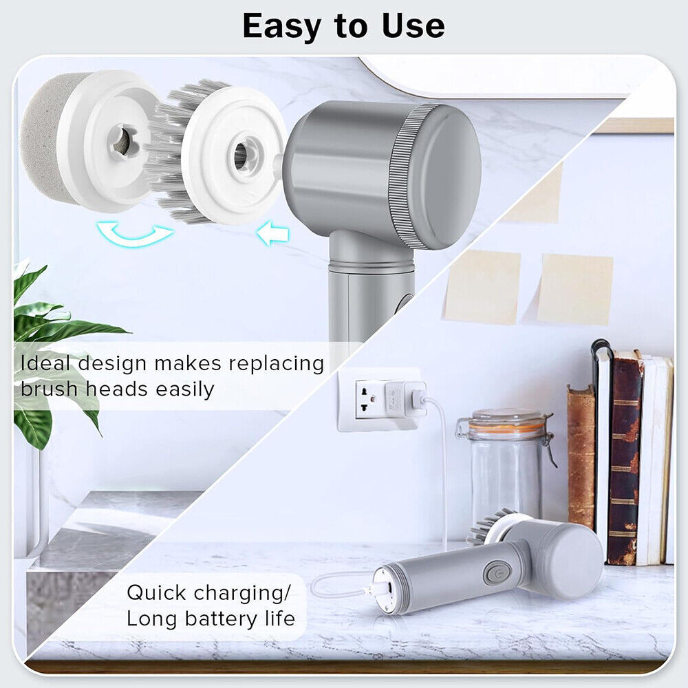 Brosse de nettoyage électrique rechargeable sans fil Spin Scrubber Turbo Scrub Cleaner