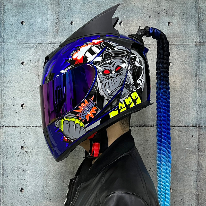 Casques de moto en cuir de couple