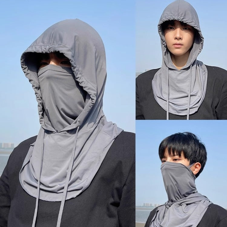 Masque du soleil Écharpe respirante en soie de glace pleine face pour hommes