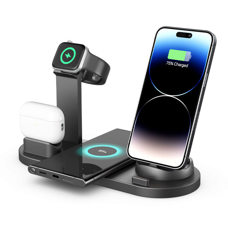 Titulaire de téléphone mobile de rechargeur sans fil trois en un