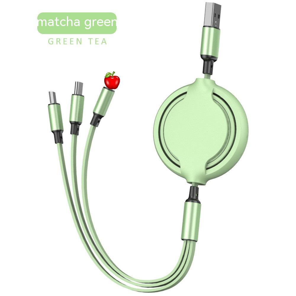 Câble de recharge rapide pour téléphone portable 3-en-un en silicone liquide multifonction