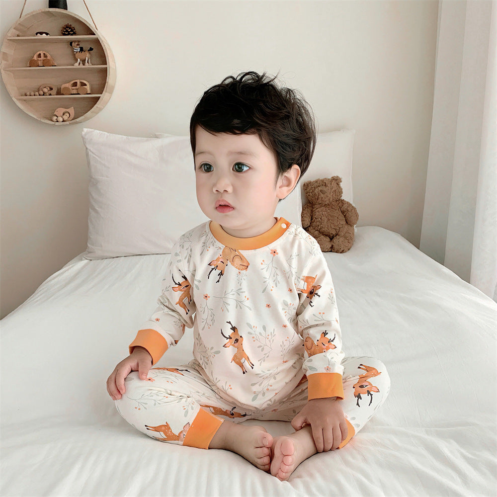Ensemble de vêtements d'automne pour enfants en coton pur