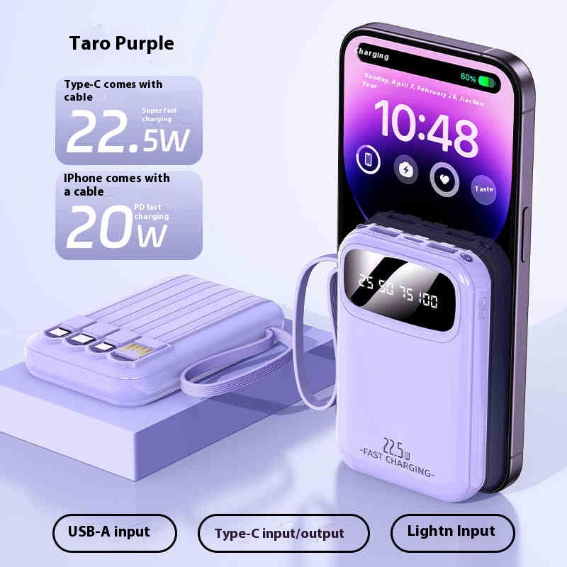 Compact et portable grande capacité Portable Puissance avec câble