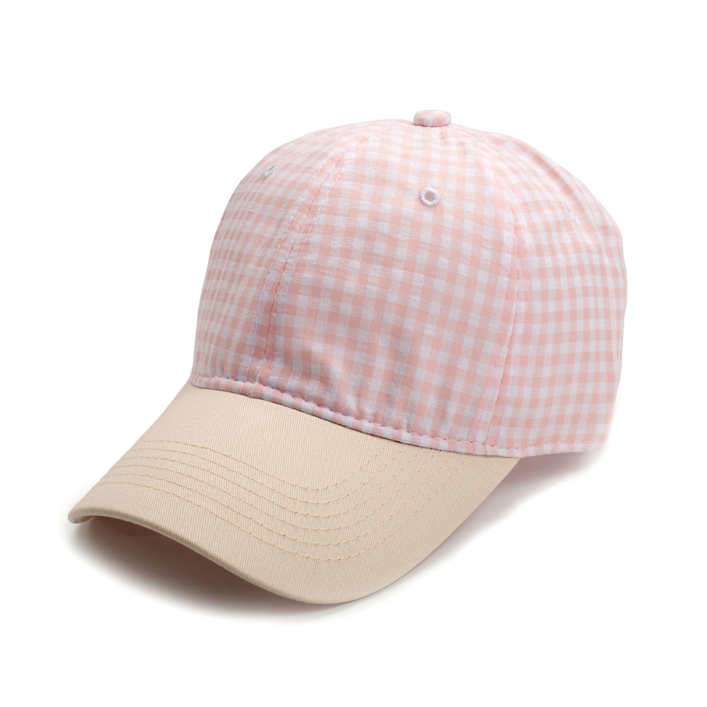 Hommes et femmes Multi-couleur Casquette de baseball à petits carreaux. Mode et style frais. P