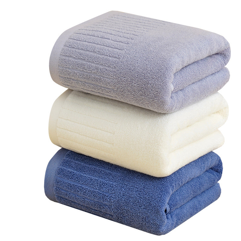 Serviette de bain en coton pur Épaisseur Plus-taille de ménage Hôtel Soft Absorbent Lint-free