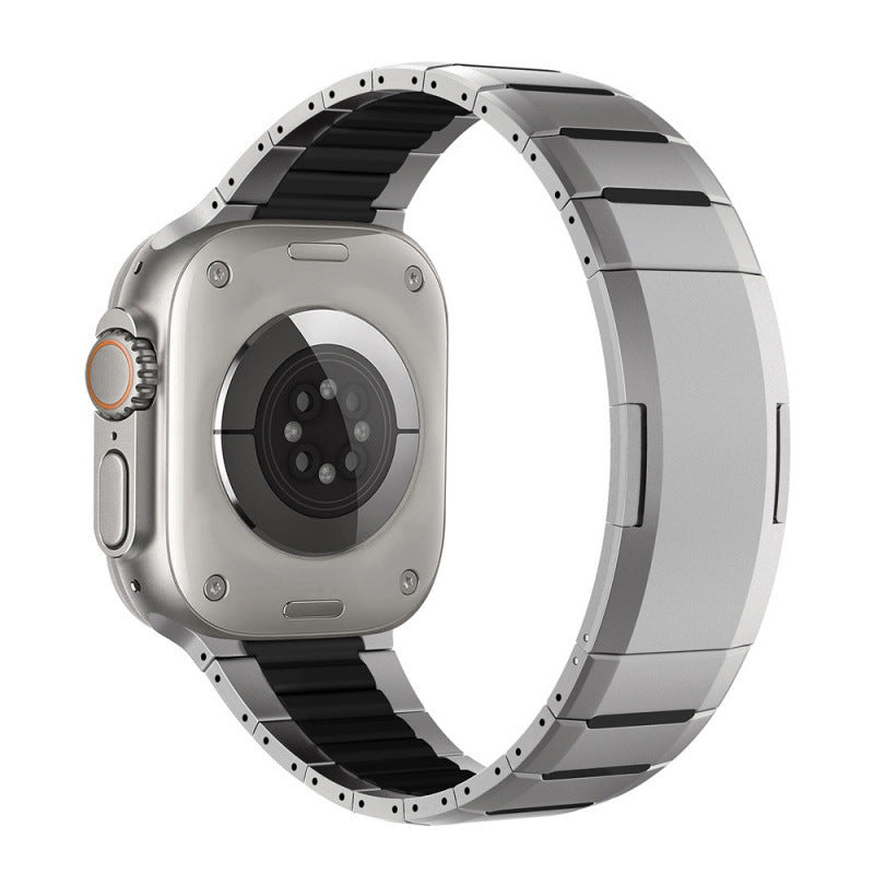 Montre Bande en acier inoxydable Sports Wristband Courbé deux tons