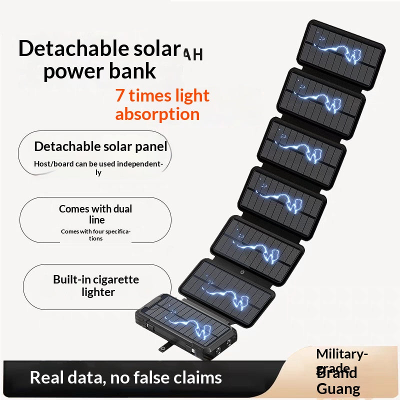 Banque de puissance extérieure avec chargeur solaire pliable à main