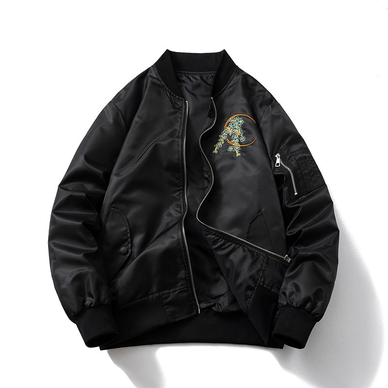 Style national Retro Auspicious Dragon Brodery Veste Hommes Bomber Manteau