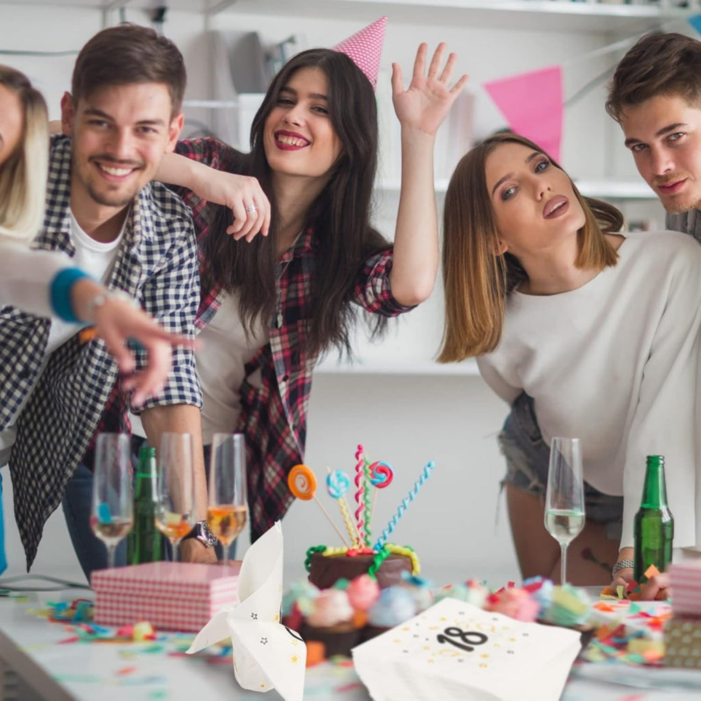 Paquet de 40 serviettes pour 18 ans