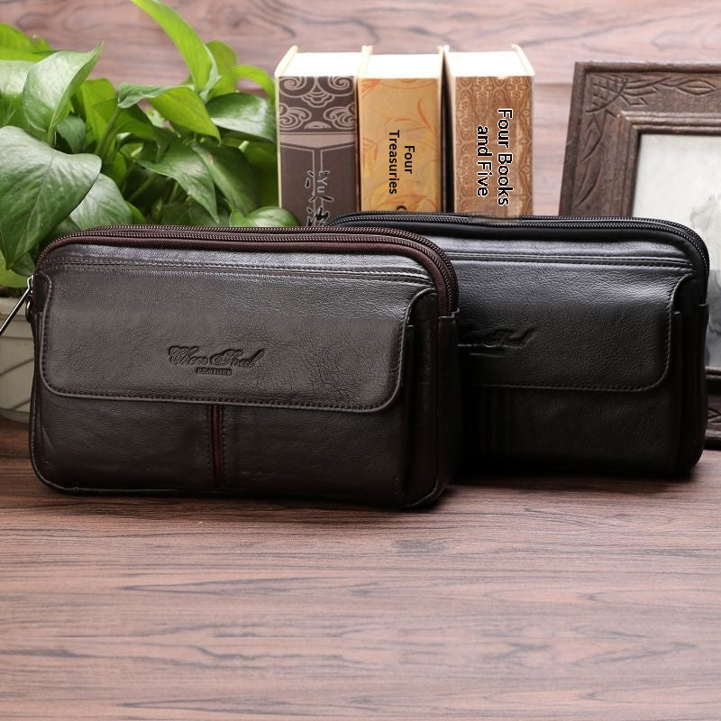 Sac à embrayage en première couche pour hommes
