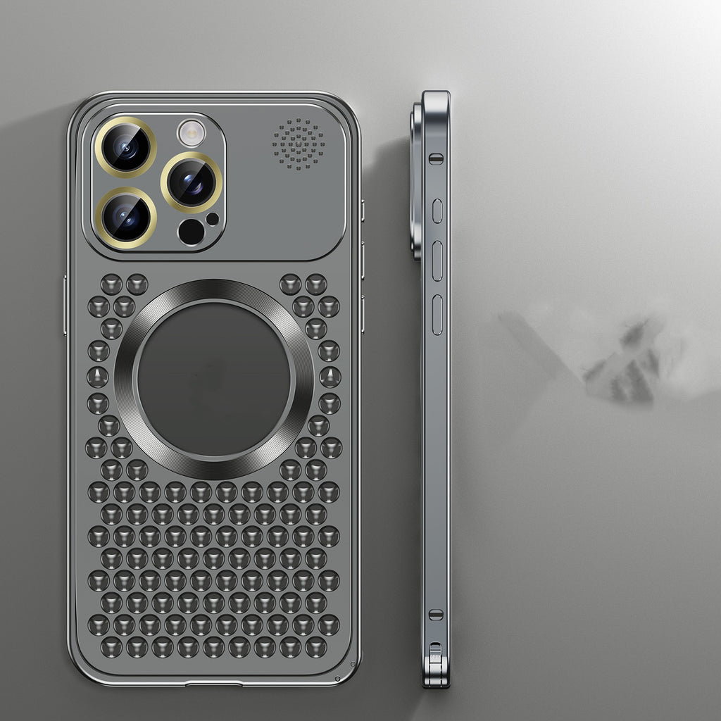 Téléphonie Aromathérapie Shell Metal Mesh Lens Aspiration magnétique
