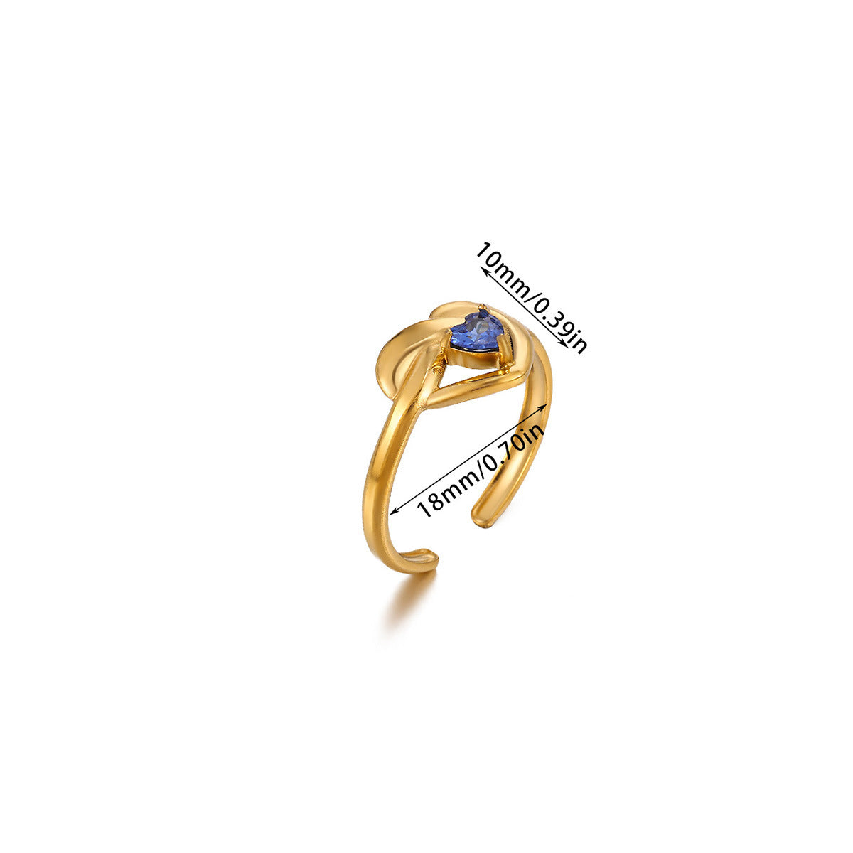 Ins Style Luxury Minimalist Acier inoxydable Anneau