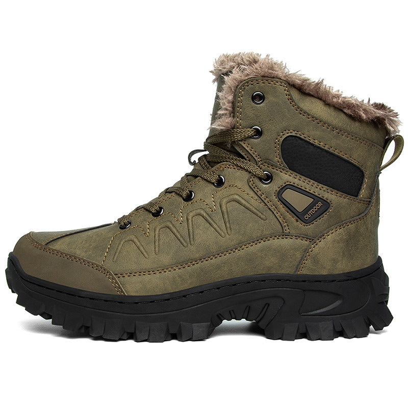 Chaussures de coton d'extérieur haut de gamme pour hommes Plus Taille chaude