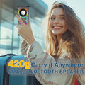 Haut-parleur Bluetooth portable avec lumières LED et boîtier transparent