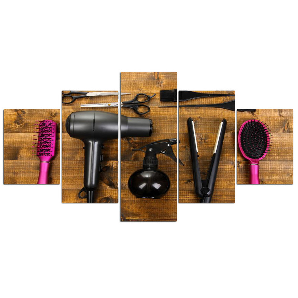 Outils de coiffure Toile Peinture Assortiment Décoration murale Poster