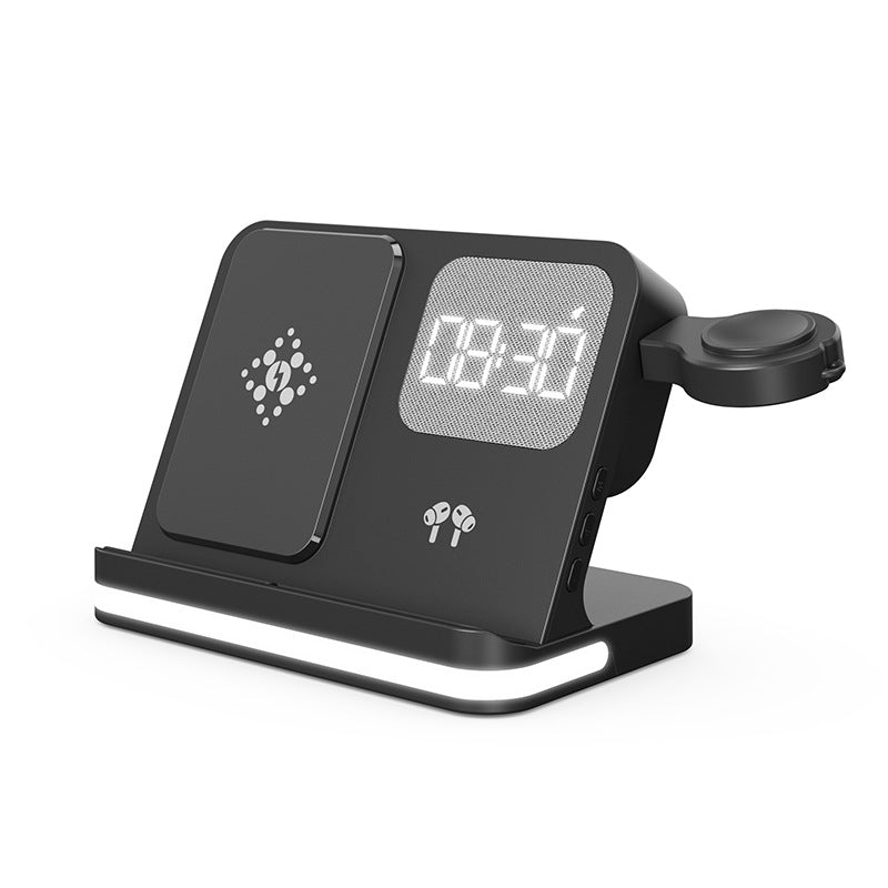Réveil d'horloge compatible avec les téléphones portables Smartwatches Casques et chargeurs sans fil