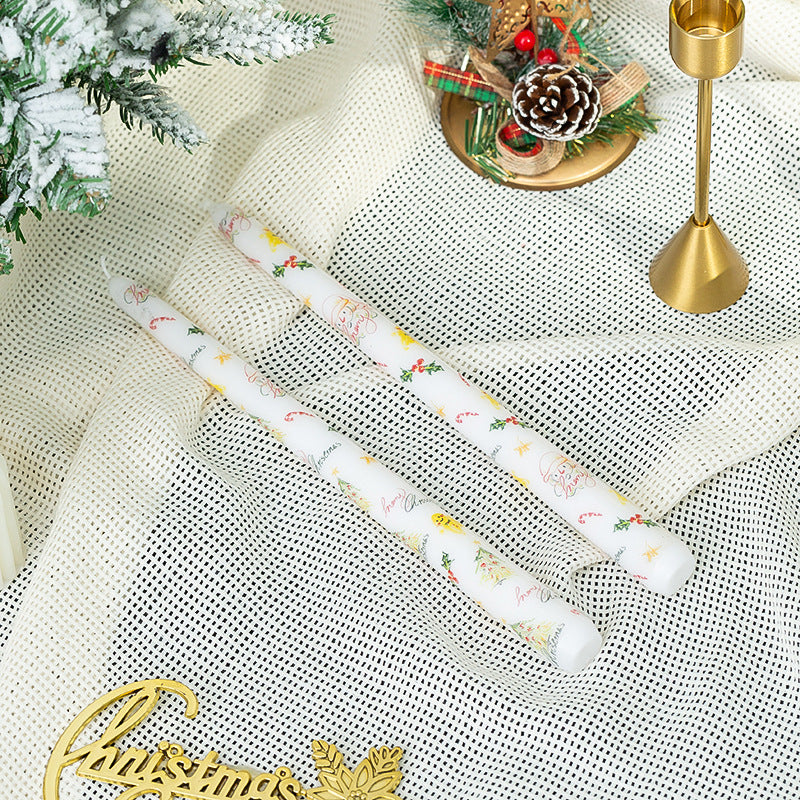 Décoration de Noël 25cm Classic Ignition Long Pole Bougie Banquette sans fumée Table Lay