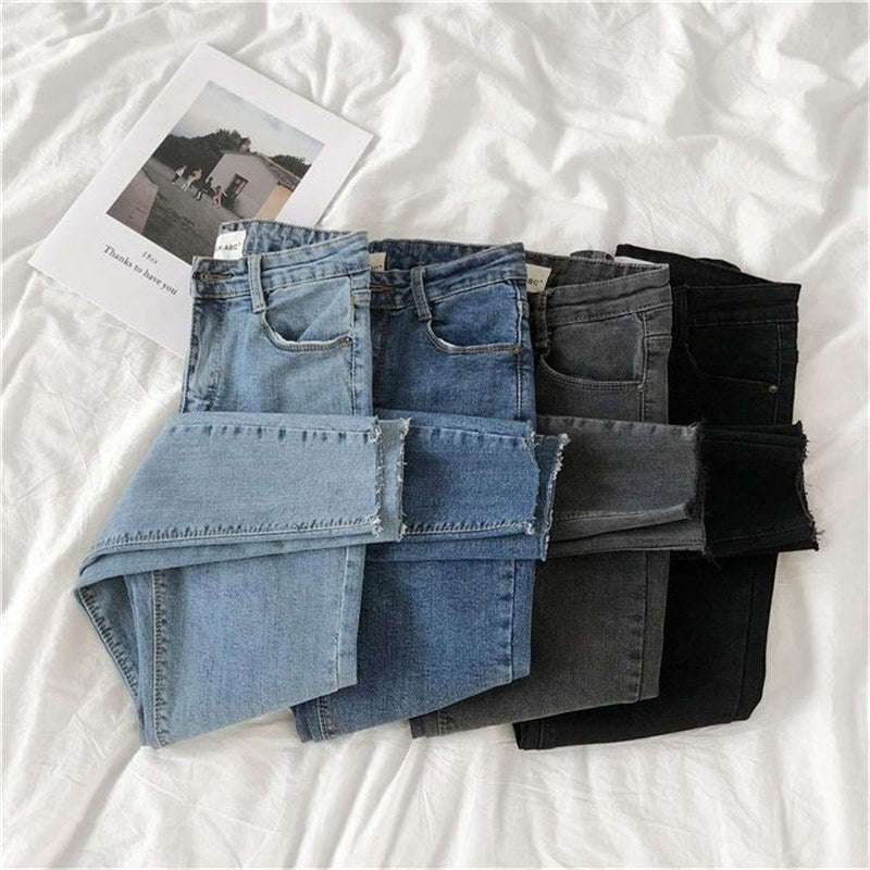 Escalade, stretchy, collant noir et gris Jeans pour femmes