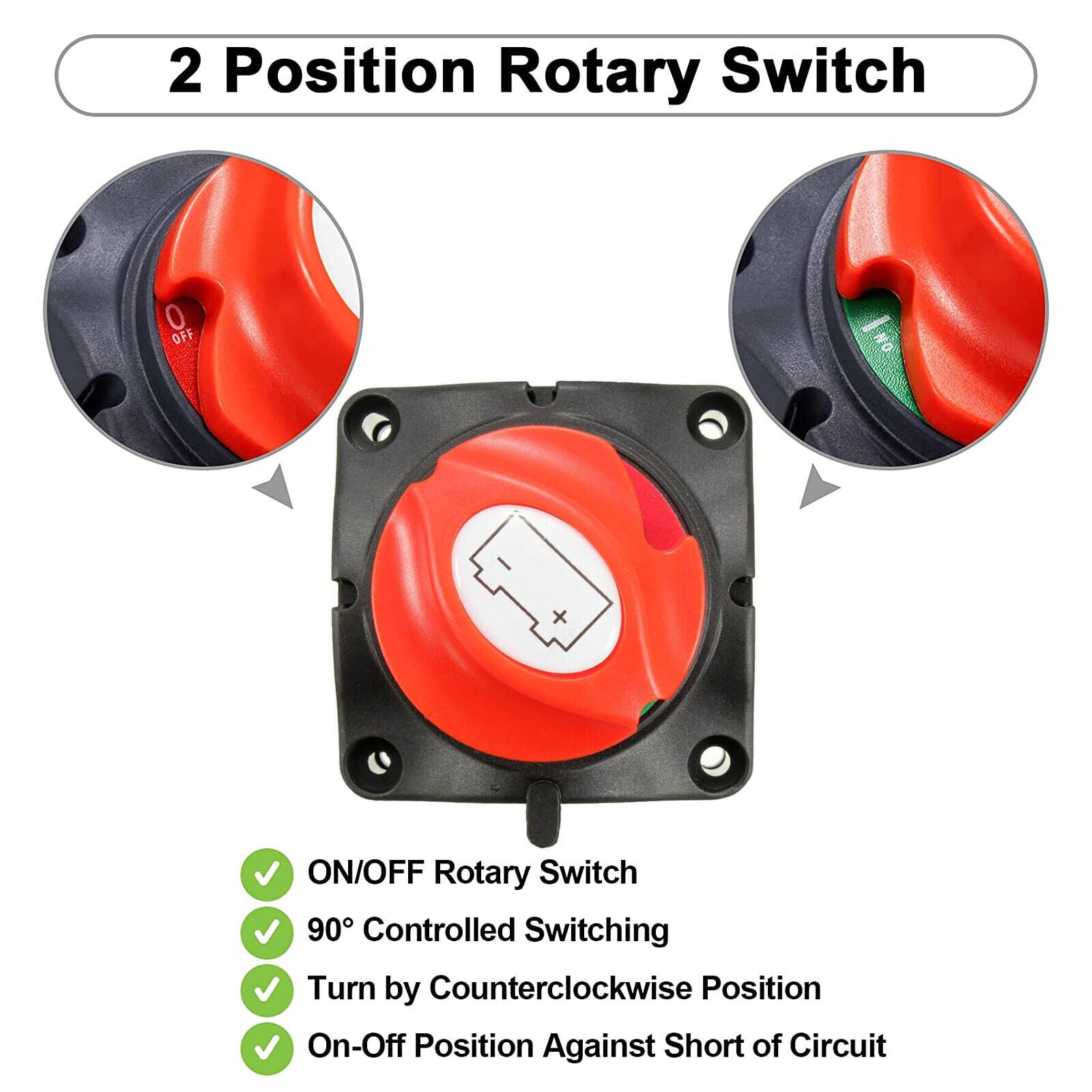 Isolateur de batterie 12V 600A coupé Kill Fit for Knob Marine Boat Camper UK