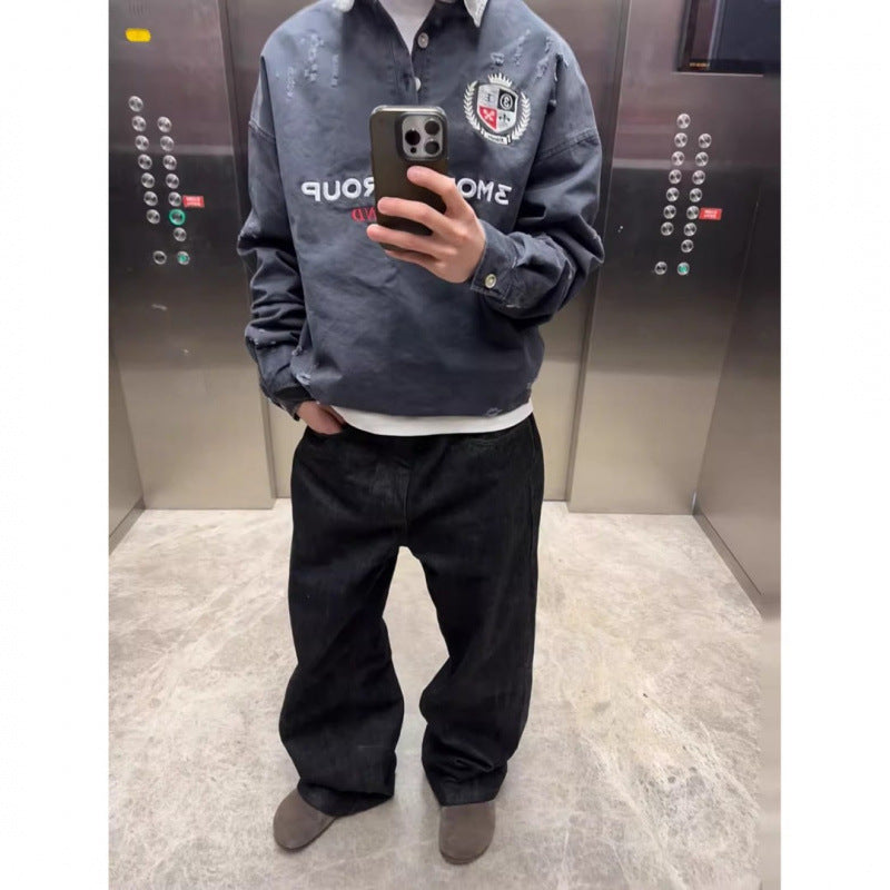 Jeans denim lavés polyvalents d'été pour les garçons