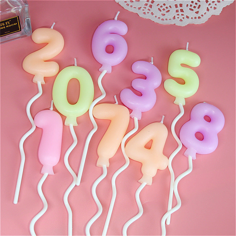 Ballons rotatifs Bougies numériques Bougies d'anniversaire