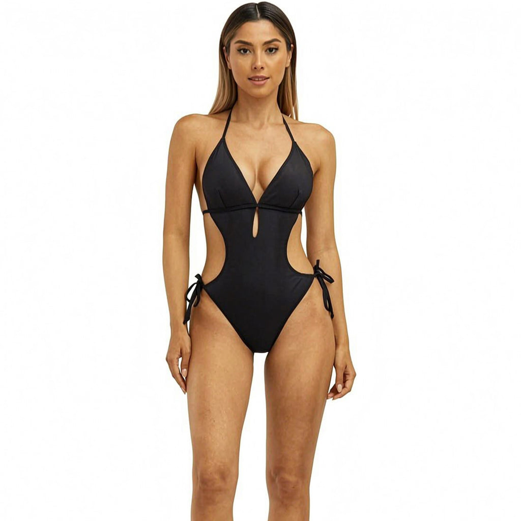 Femmes Halter Couper une pièce maillot de bain
