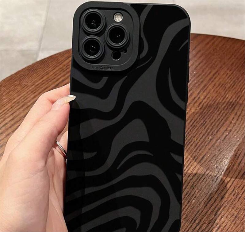 Cas de téléphone d'élèves rayés noirs