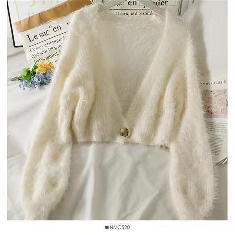 Flou doux et détendu femmes tricot Cardigan