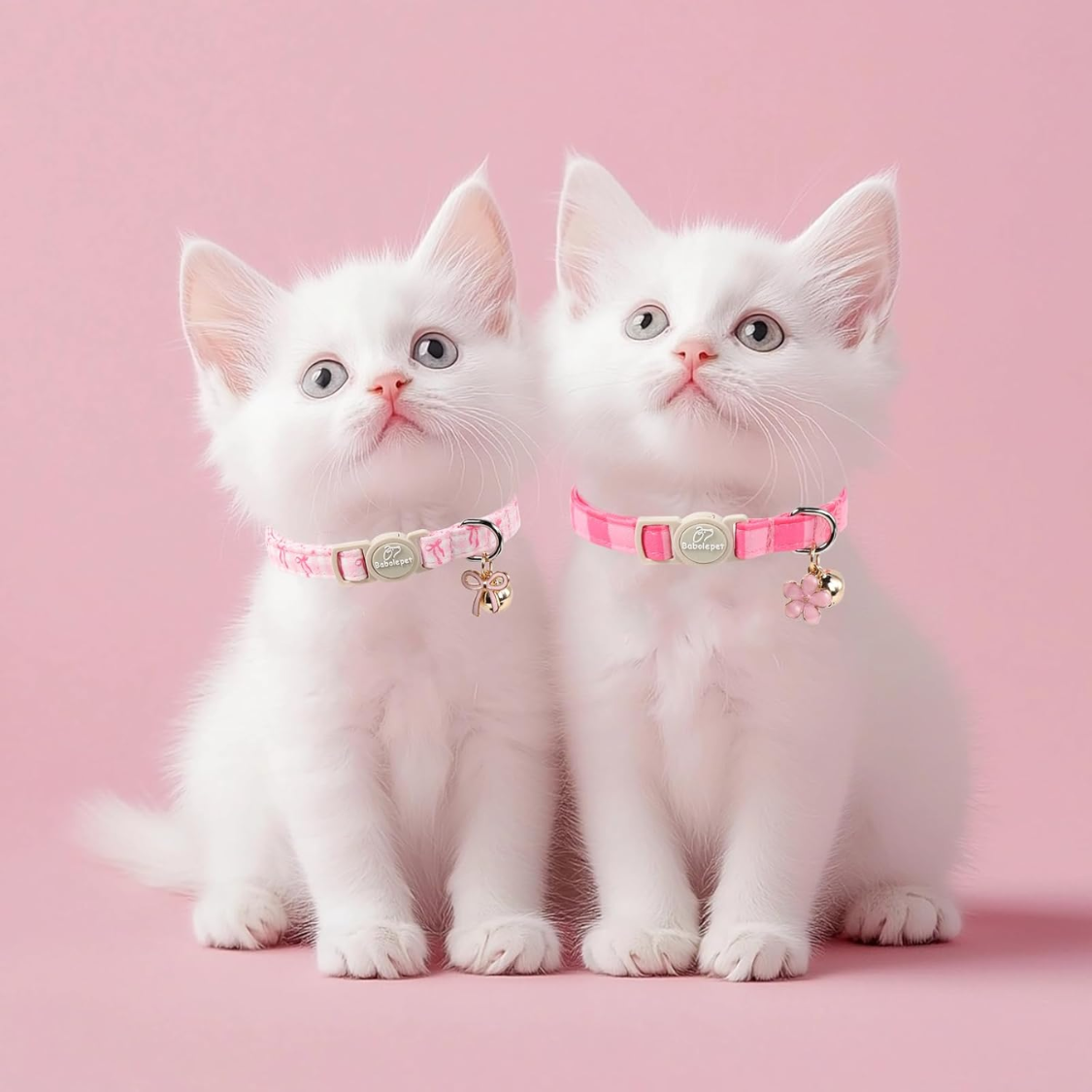 2 Pack Colliers de chat rose Printemps Été Collier de chat avec Bell