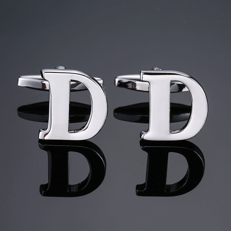 Men's French Anglais Letter Cufflinks