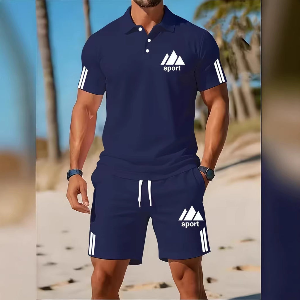 Hommes Summer Golf Polo Casual Set