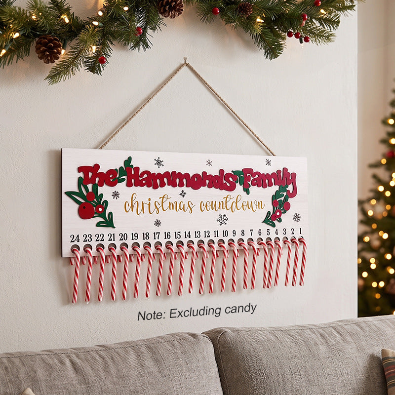 Décoration murale en bois du comte de Noël